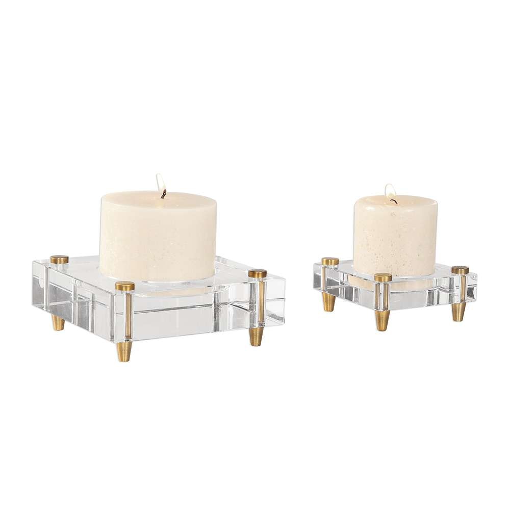 Uttermost - Claire Crystal Block Candleholders (Set of 2) - 18643 veiw 3