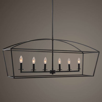 Uttermost - Clayton 6 Light Linear Chandelier - 21348 veiw 4