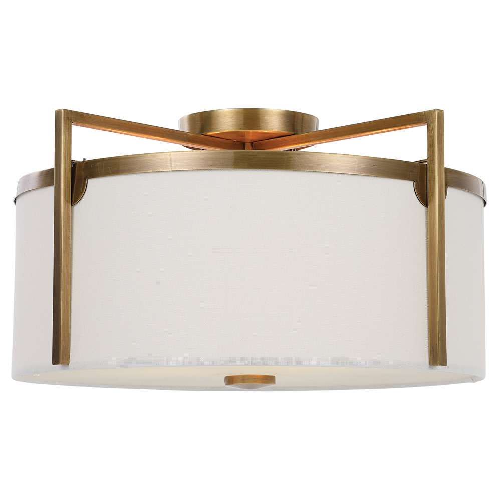 Uttermost - Colfax Brass 3 Light Semi Flush - 22283 veiw 1