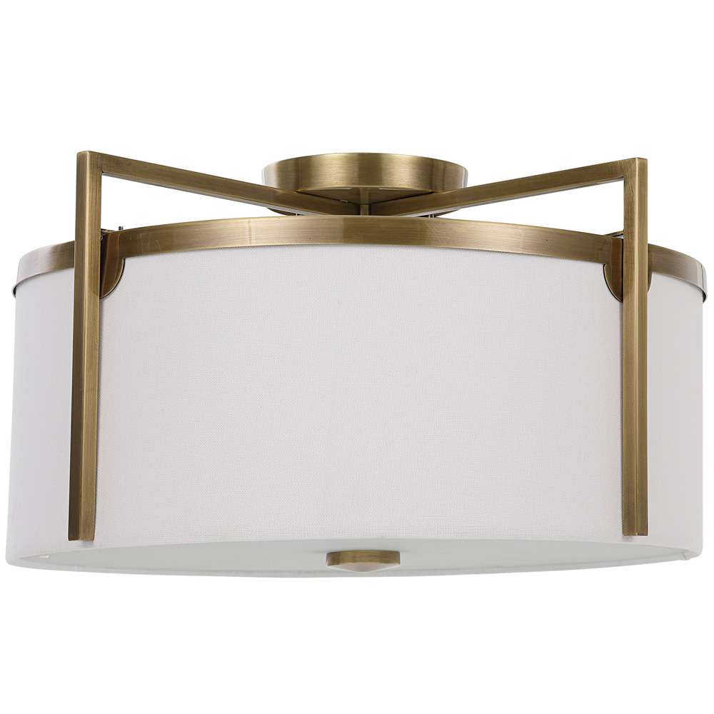 Uttermost - Colfax Brass 3 Light Semi Flush - 22283 veiw 2