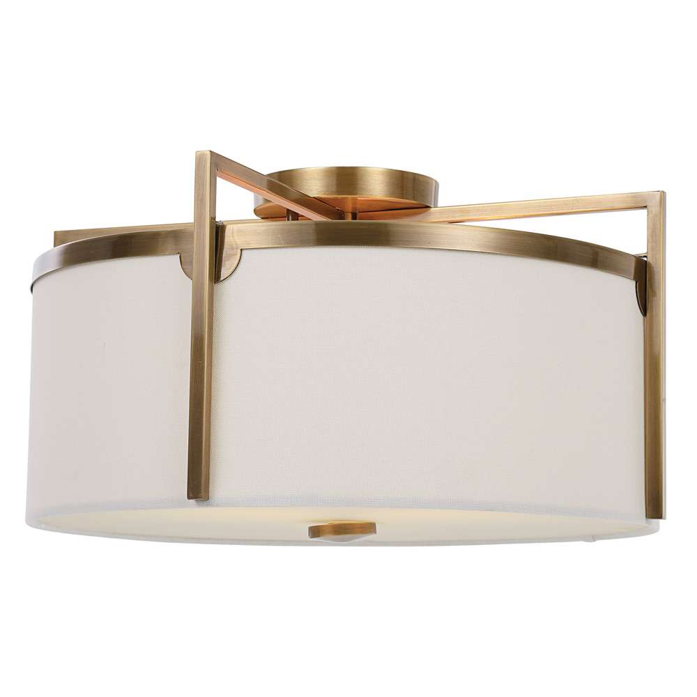 Uttermost - Colfax Brass 3 Light Semi Flush - 22283 veiw 3