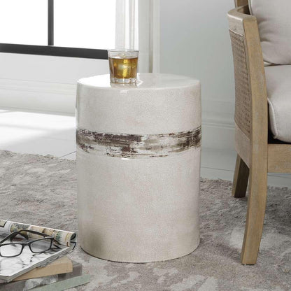 Uttermost - Comanche White Ceramic Garden Stool - 25287 veiw 4