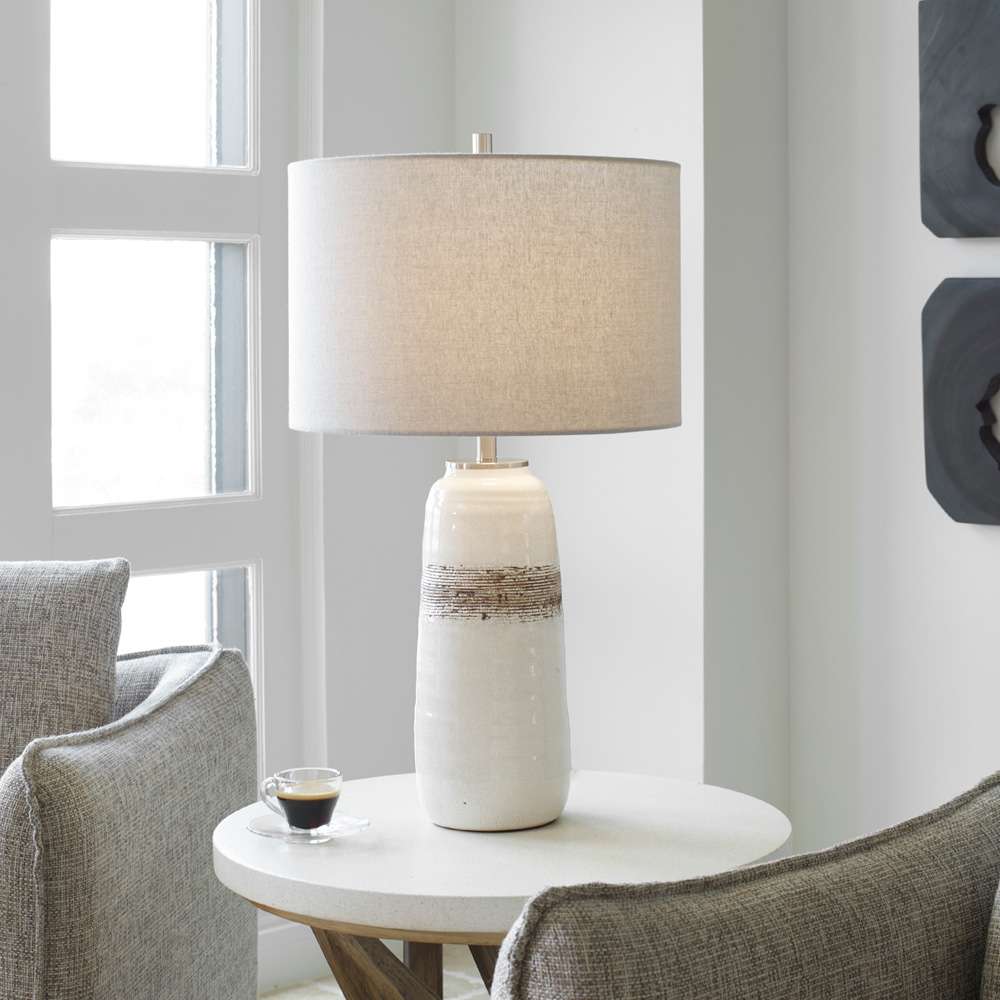 Uttermost - Comanche White Crackle Table Lamp - 28392-1 veiw 2