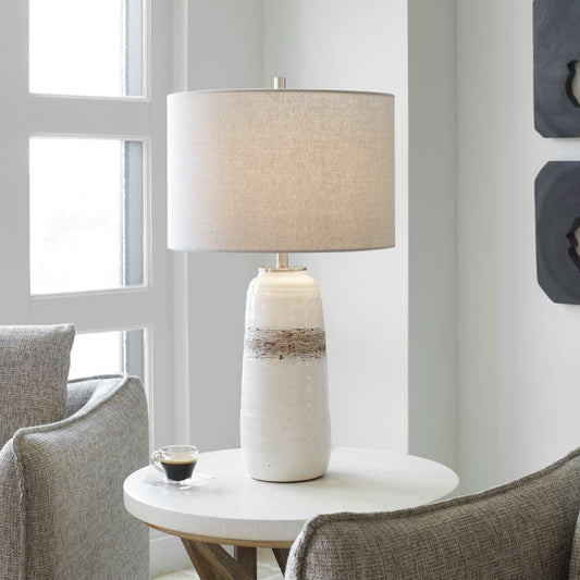 Uttermost - Comanche White Crackle Table Lamp - 28392-1 veiw 2