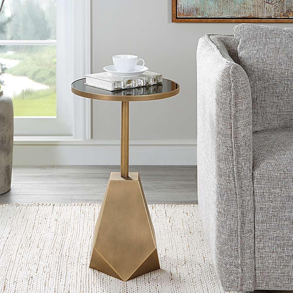 Uttermost - Comet Geometric Bronze Accent Table - 25211 veiw 2