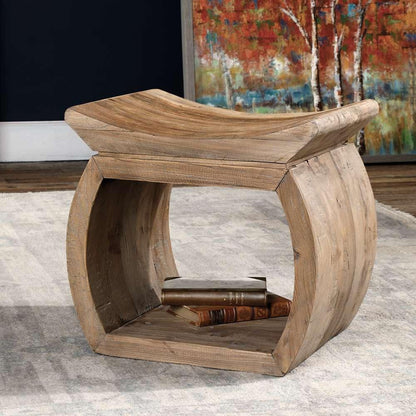 Uttermost - Connor Elm Accent Stool - 24814 veiw 4