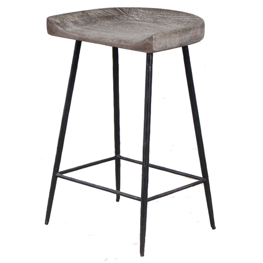 Uttermost - Cordova Carved Wood Counter Stool - 22885 veiw 1