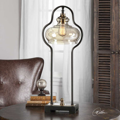 Uttermost - Cotulla Aged Black Desk Lamp - 29259-1 veiw 3