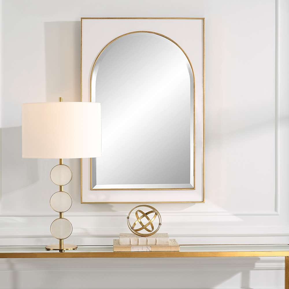 Uttermost - Crisanta Gloss White Arch Mirror - 09916 veiw 4