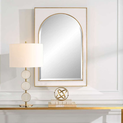 Uttermost - Crisanta Gloss White Arch Mirror - 09916 veiw 4