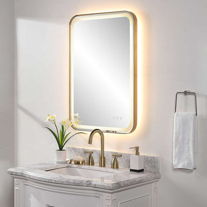 Uttermost - Crofton Lighted Brass Vanity Mirror - 09862 veiw 3