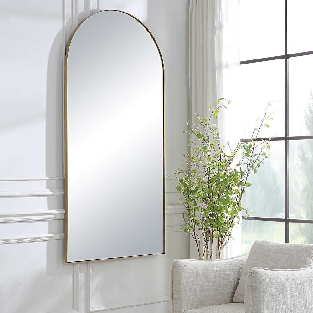 Uttermost - Crosley Antique Brass Arch Mirror - 09841 veiw 2