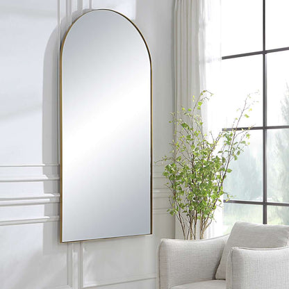 Uttermost - Crosley Antique Brass Arch Mirror - 09841 veiw 2