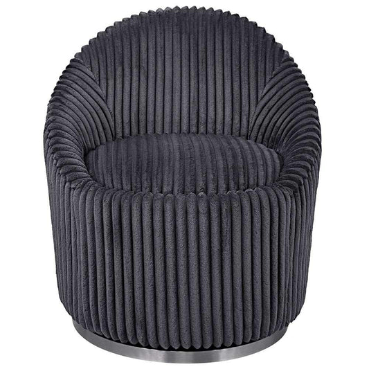 Uttermost - Crue Gray Fabric Swivel Chair - 23599 veiw 1