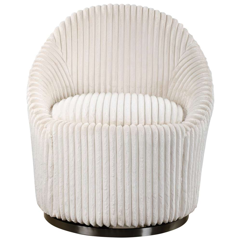 Uttermost - Crue White Swivel Chair - 23578 veiw 1