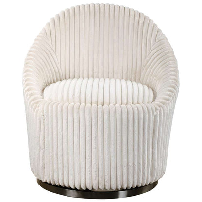 Uttermost - Crue White Swivel Chair - 23578 veiw 1