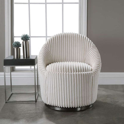 Uttermost - Crue White Swivel Chair - 23578 veiw 3