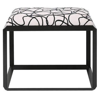 Uttermost - Curls Gray Small Bench - 23768 veiw 1