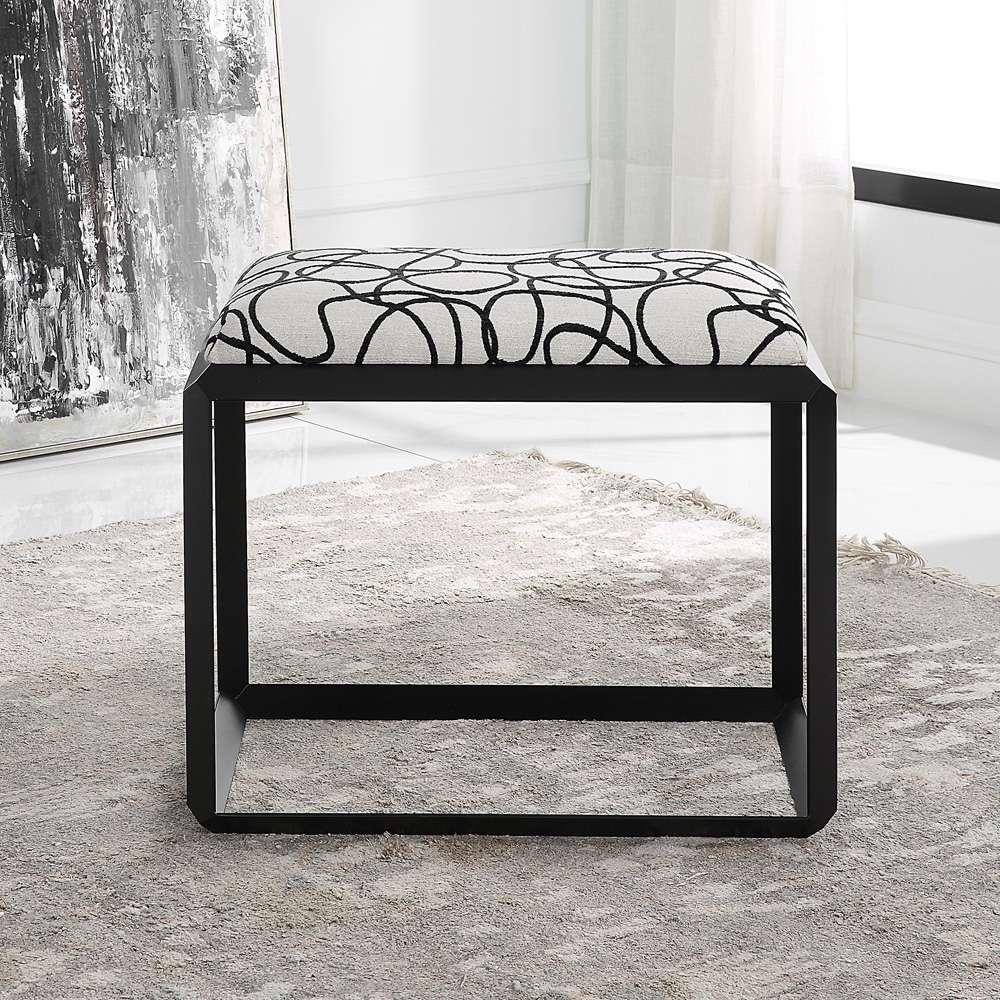 Uttermost - Curls Gray Small Bench - 23768 veiw 2