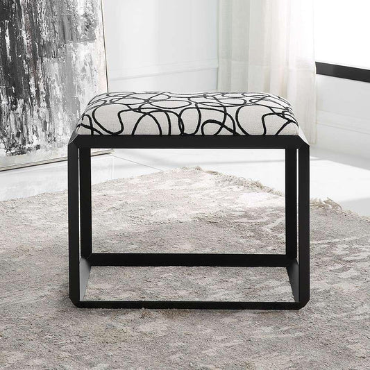 Uttermost - Curls Gray Small Bench - 23768 veiw 2