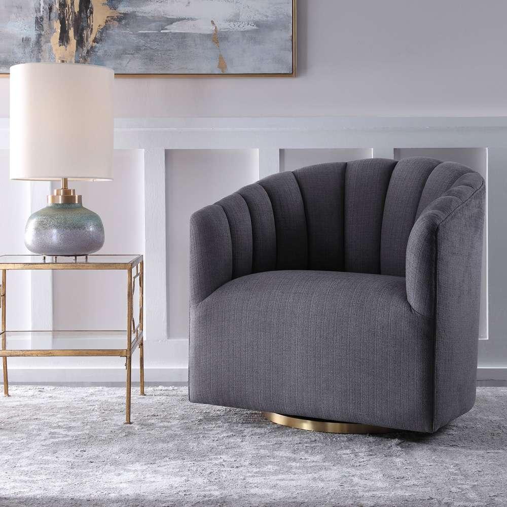 Uttermost - Cuthbert Modern Swivel Chair - 23536 veiw 2