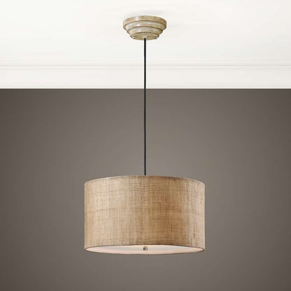 Uttermost - Dafina 3 Light Burlap Drum Pendant - 21933 veiw 2