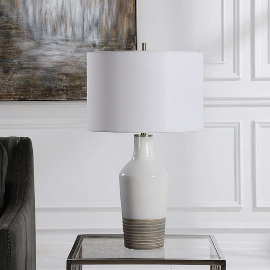 Uttermost - Dakota White Crackle Table Lamp - 28398-1 veiw 2