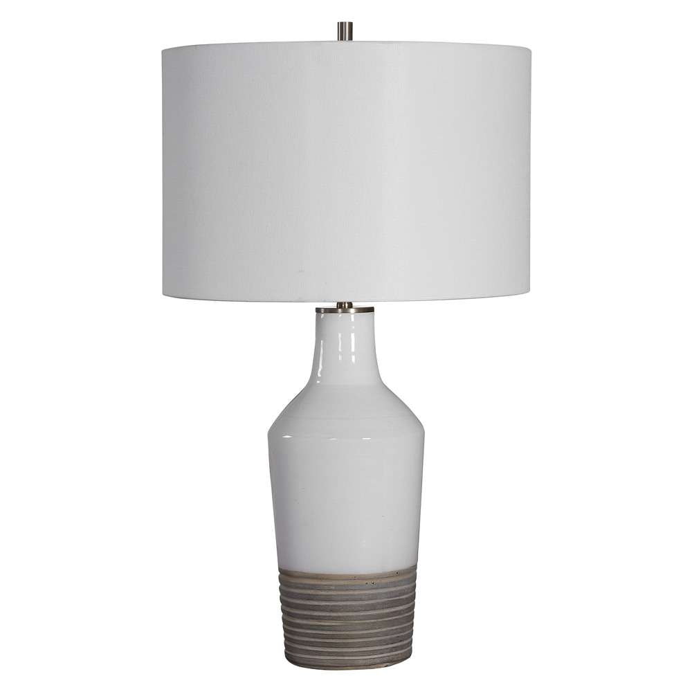 Uttermost - Dakota White Crackle Table Lamp - 28398-1 veiw 3