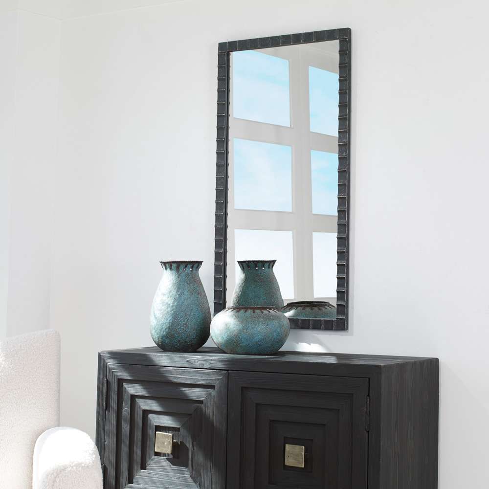 Uttermost - Dandridge Black Industrial Mirror - 09780 veiw 2