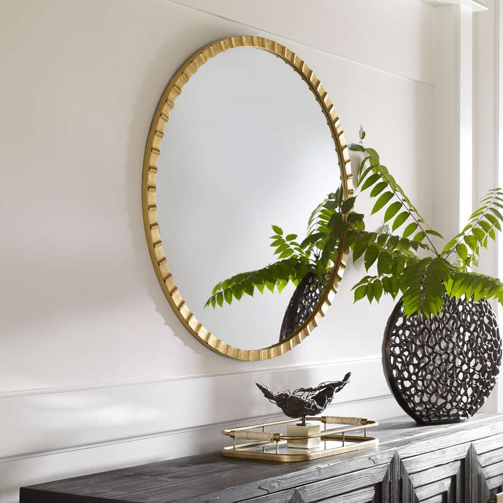 Uttermost - Dandridge Gold Round Mirror - 09781 veiw 2