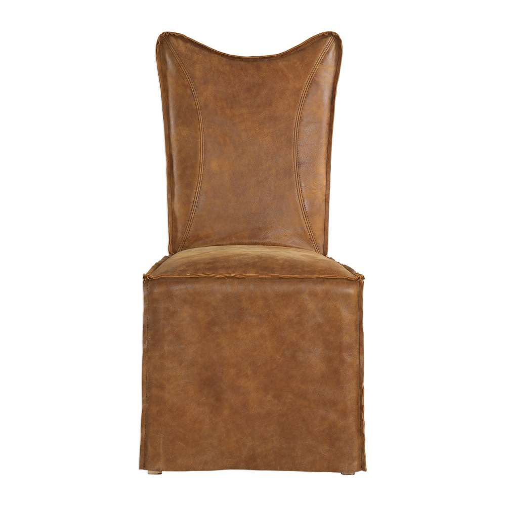 Uttermost - Delroy Armless Chairs, Cognac (Set of 2) - 23447-2 veiw 1