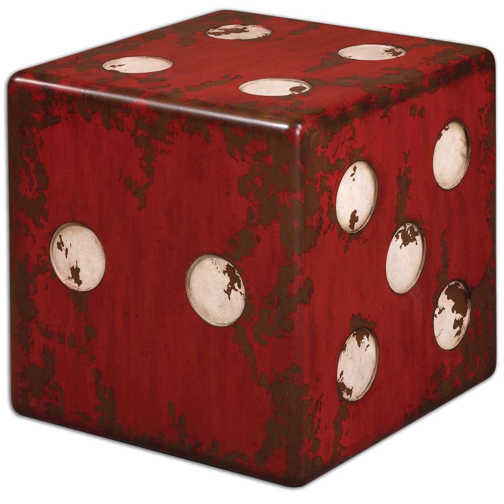 Uttermost - Dice Red Accent Table - 24168 veiw 1