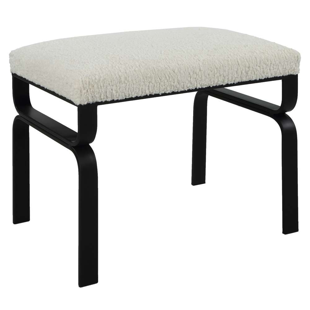 Uttermost - Diverge White Shearling Small Bench - 23749 veiw 3