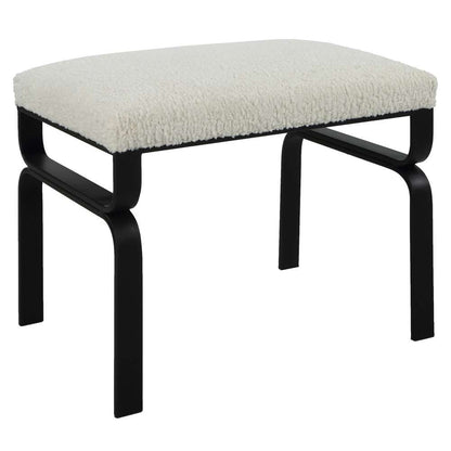 Uttermost - Diverge White Shearling Small Bench - 23749 veiw 3