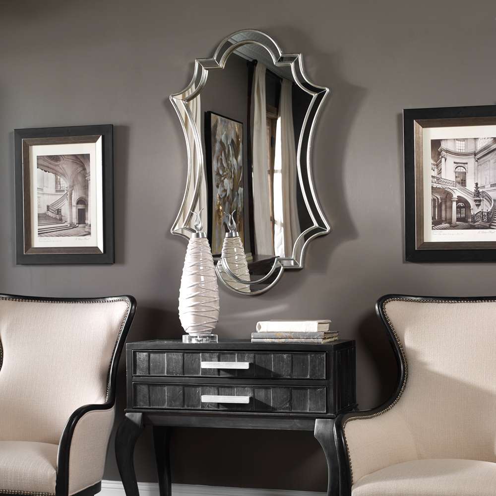 Uttermost - Elara Antiqued Silver Wall Mirror - 08134 veiw 4