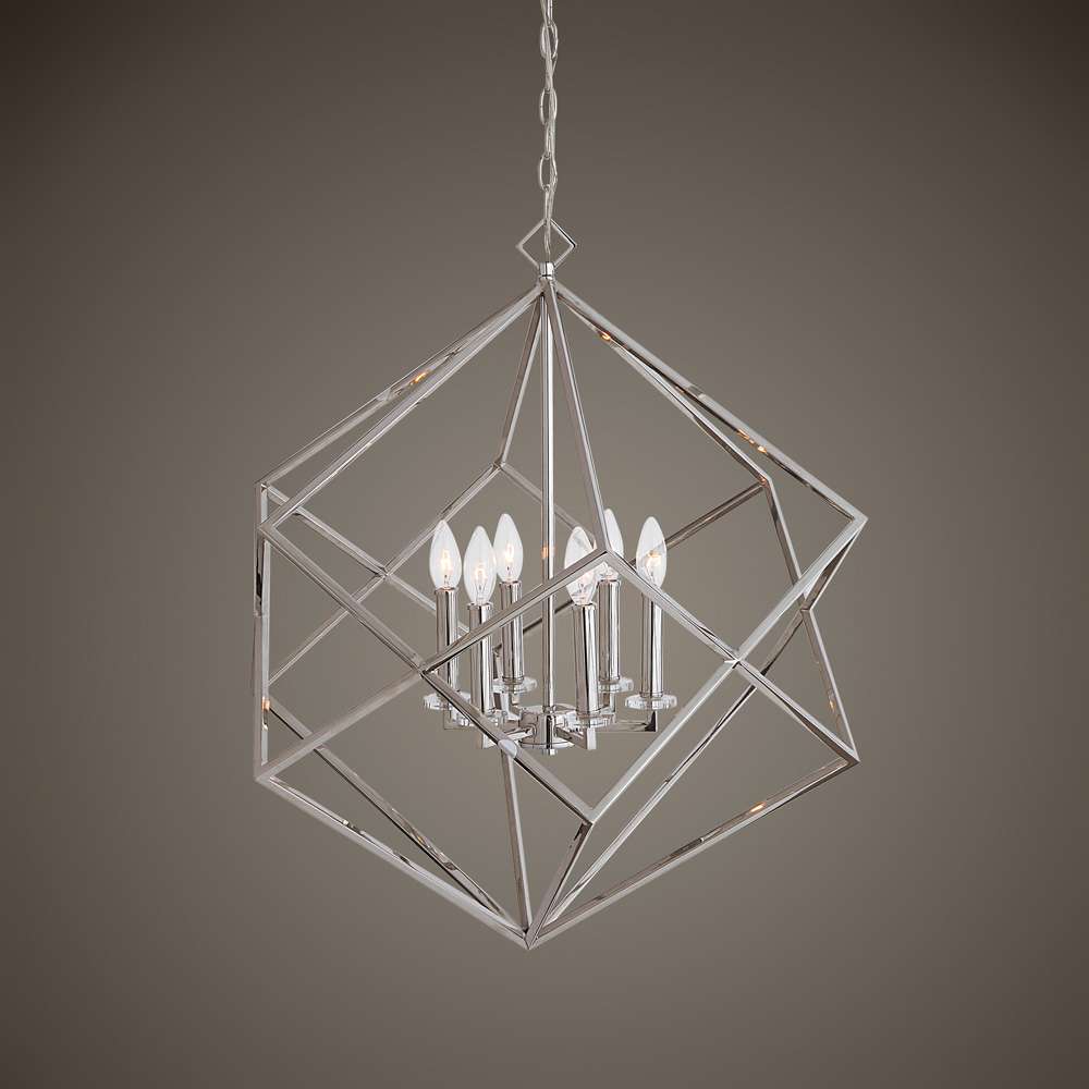Uttermost - Euclid 6 Light Nickel Cube Pendant - 22122 veiw 3