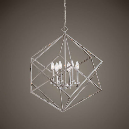 Uttermost - Euclid 6 Light Nickel Cube Pendant - 22122 veiw 3