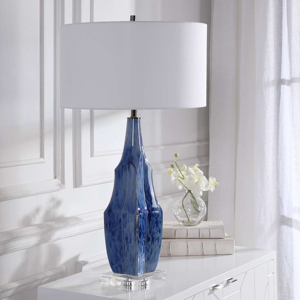 Uttermost - Everard Blue Table Lamp - 28425-1 veiw 2