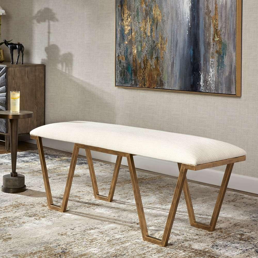 Uttermost - Farrah Geometric Bench - 23676 veiw 3