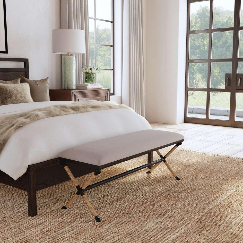 Uttermost - Firth Oatmeal Bench - 23528 veiw 2