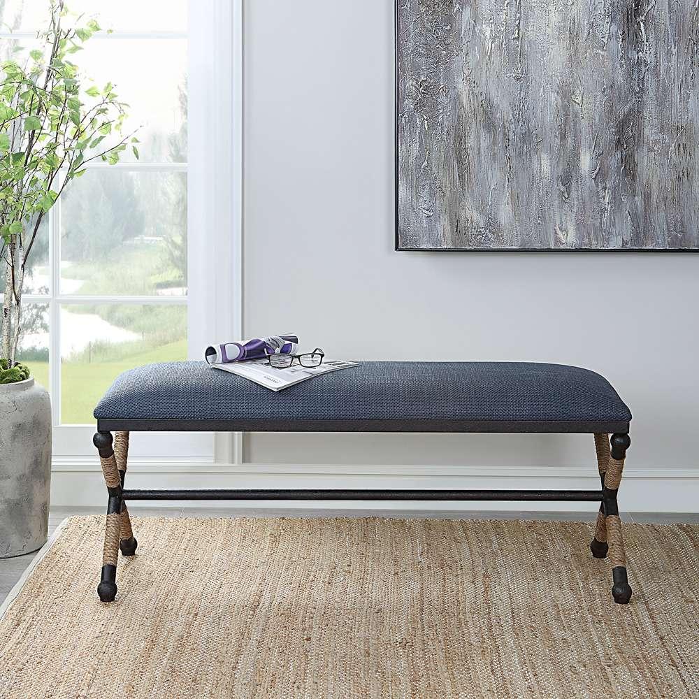 Uttermost - Firth Rustic Navy Bench - 23713 veiw 2