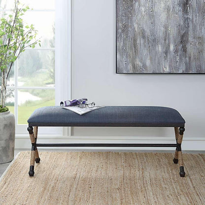 Uttermost - Firth Rustic Navy Bench - 23713 veiw 2