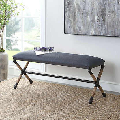 Uttermost - Firth Rustic Navy Bench - 23713 veiw 4