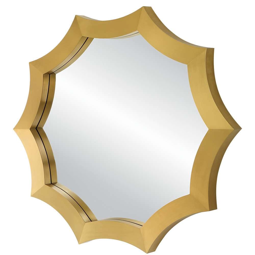 Uttermost - Flare Brushed Brass Round Mirror - 09906 veiw 3