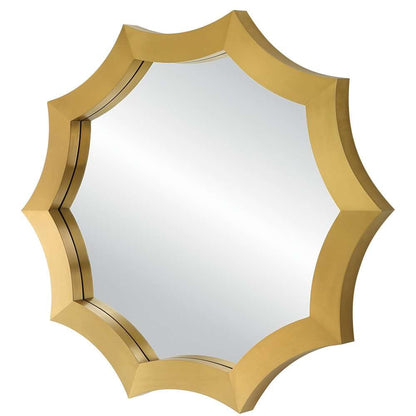 Uttermost - Flare Brushed Brass Round Mirror - 09906 veiw 3