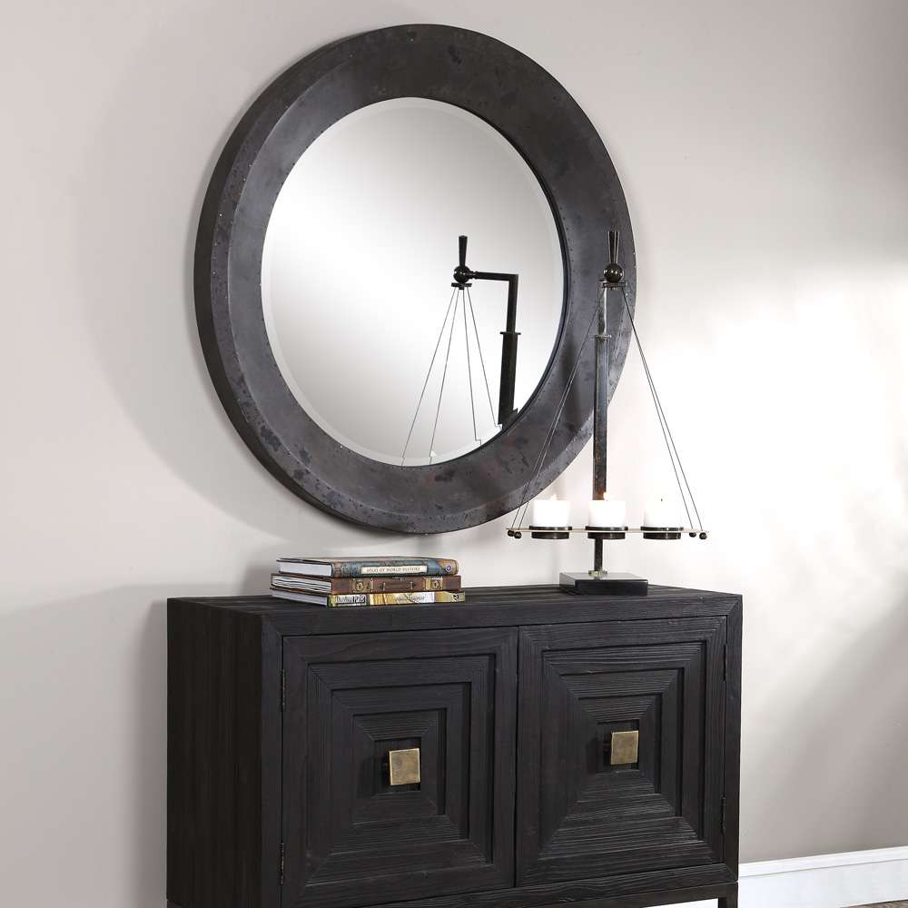 Uttermost - Frazier Round Industrial Mirror - 09589 veiw 2