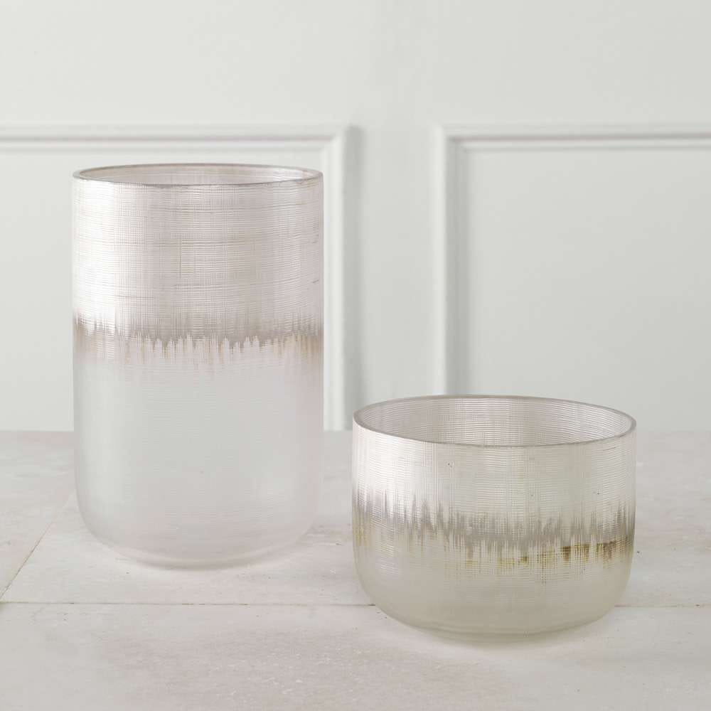 Uttermost - Frost Silver Drip Glass Vases, Set/2 - 18071 veiw 2