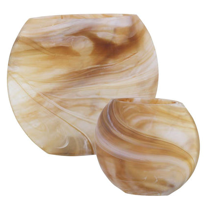 Uttermost - Fusion Swirled Caramel & Ivory Vases, Set/2 - 18070 veiw 3