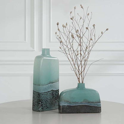 Uttermost - Fuze Aqua & Bronze Vases (Set of 2) - 18096 veiw 4