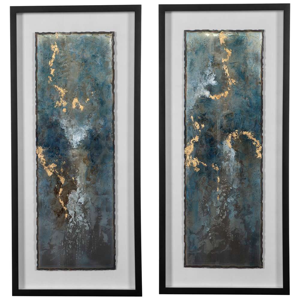 Uttermost - Glimmering Agate Abstract Prints (Set of 2) - 41434 veiw 1